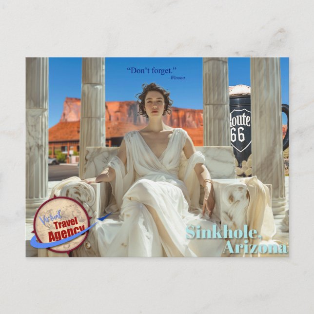 Postal Cartão de Posto Souvenir "Não Esqueça a Winona" (Frente)