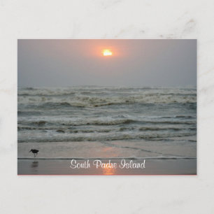 Postal Cartão de Posto Sunrise do Texas na Ilha do Padre