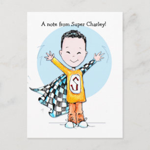 Postal Cartão de posto Super Duper Boy