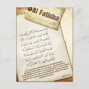 Postal Cartão de Posto Surah Fathiha