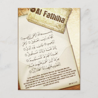 Postal Cartão de Posto Surah Fathiha