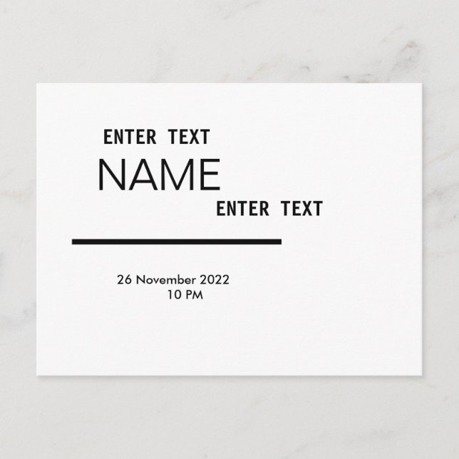 Postal Cartão de posto, Tamanho: Cartão-Postal Padrão, Pa (Frente)