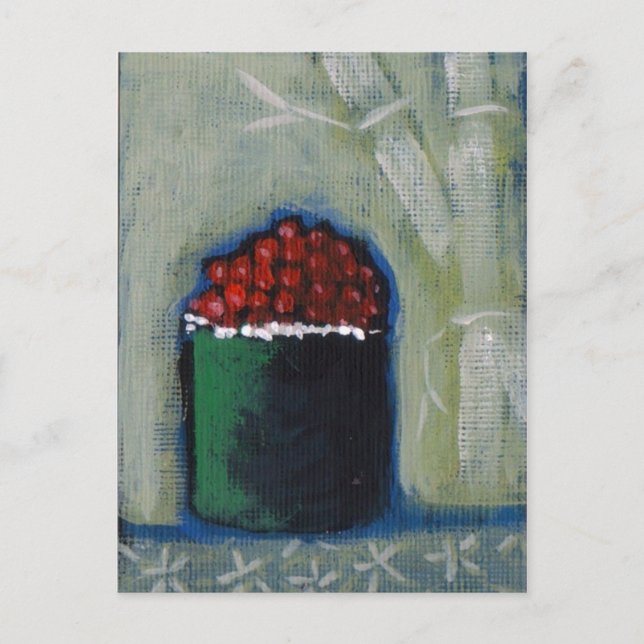Postal Cartão de Posto Tobiko Sushi por Campbell Jane (Frente)