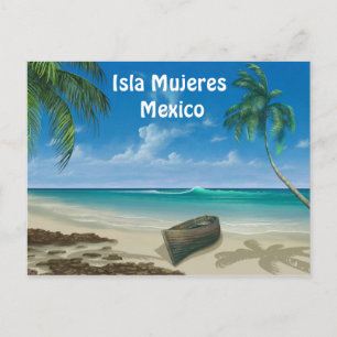 Postal Cartão de Posto Tropical de Férias de Praia, Perso