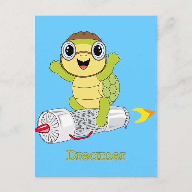 Postal Cartão de Posto Turtle Dreamer™ (Frente)