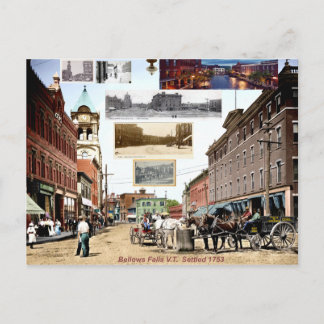 Postal cartão de posto vintage bellow-fall