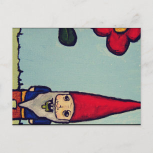 Postal Cartão de Posto Zombie Gnome Viajante