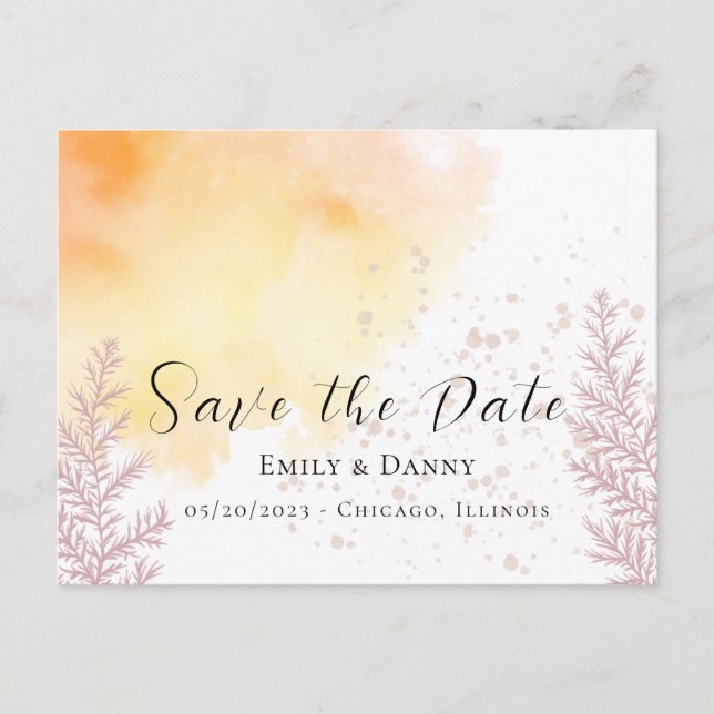 Postal Cartão de Poupar Data de Outono Floresta Escura Ti (Frente)