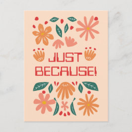 POSTAL CARTÃO DE PRESENTE PERSONALIZADO SÓ PORQUE SIM