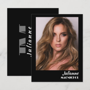 Postal Cartão de Promoção de Talento Foto e Logotipo Pe