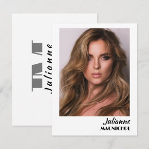 Postal Cartão de Promoção de Talento Foto e Logotipo Pe