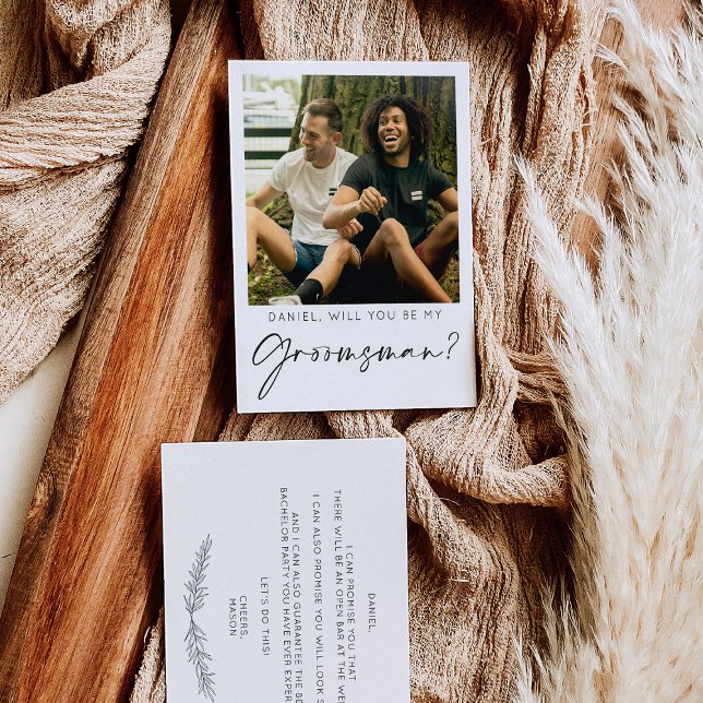 Postal Cartão de Proposta de Padrinho com Foto e Design M (Criador carregado)
