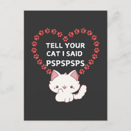 Postal Cartão de Proprietário de Gato Bonito - Gato Engra