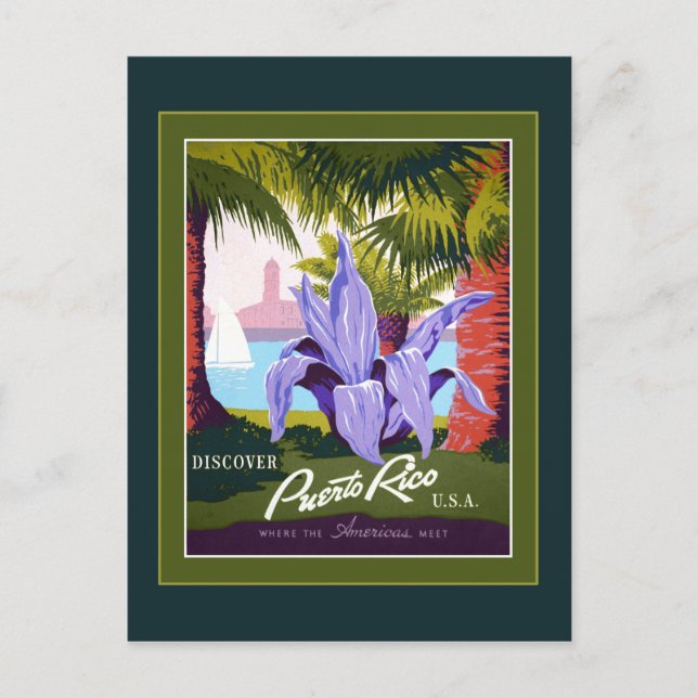 Postal Cartão de Puerto Rico (Frente)