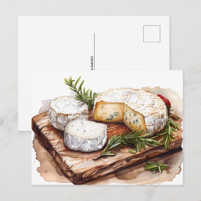 Postal Cartão de queijo, Posto (Frente/Verso)