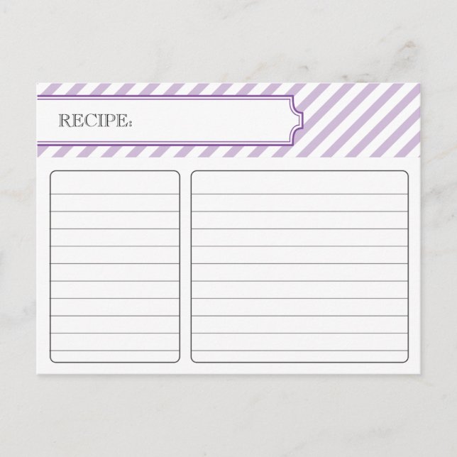 Postal Cartão de Receita Bridal - Roxo (Frente)