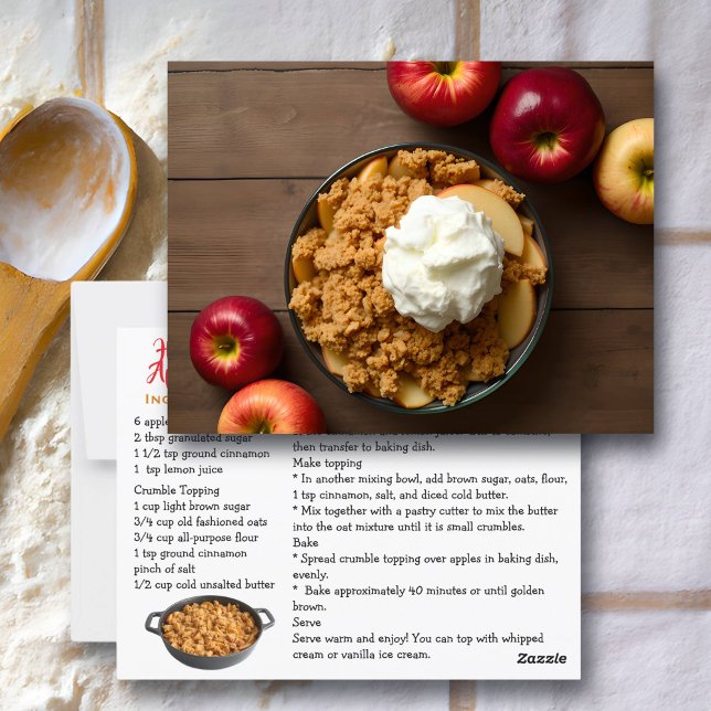 Postal Cartão de Receita Crisp Apple Caseiro (Criador carregado)