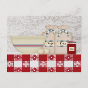 Postal Cartão de Receita da Gatinha da Vovó