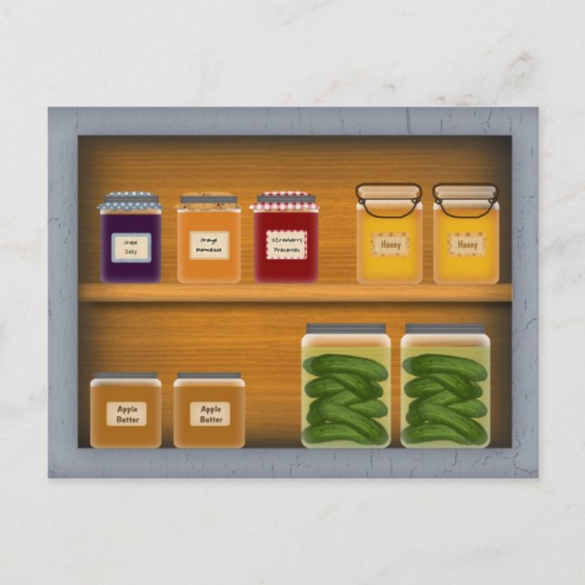 Postal Cartão de Receita da Placa Cupboard do País (Frente)