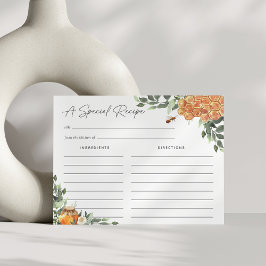 Postal Cartão de Receita de Abelha Mel de Flor de Laranje