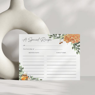 Postal Cartão de Receita de Abelha Mel de Flor de Laranje