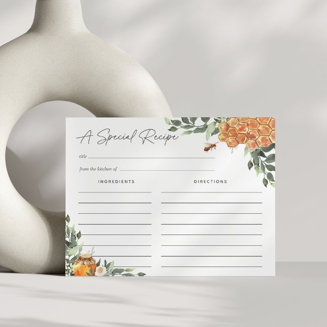 Postal Cartão de Receita de Abelha Mel de Flor de Laranje (Criador carregado)