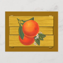 Postal Cartão de Receita de Arte de Caixa de Laranjas Vin