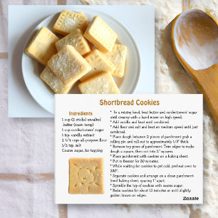 Postal Cartão de Receita de Biscoitos Shortbread
