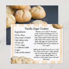 Postal Cartão de Receita de Bolachas de Açúcar da Vanilla