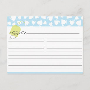 Postal Cartão de Receita de Chá Bridal