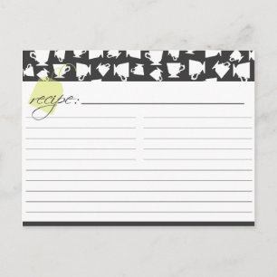 Postal Cartão de Receita de Chá Bridal