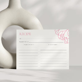 Postal Cartão de Receita de Chá de Noiva do Jardim de Peô