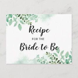 Postal Cartão de Receita de Chá de panela Botânico de Fol