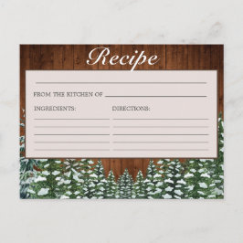 Postal Cartão de Receita de Chá de panela de Madeira e Pi