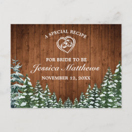 Postal Cartão de Receita de Chá de panela de Madeira e Pi