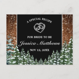 Postal Cartão de Receita de Chá de panela de Madeira e Pi