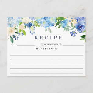 Postal Cartão de Receita de Chá de panela Floral de Hydra