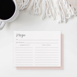 Postal Cartão de Receita de Chá de panela para Caligrafia