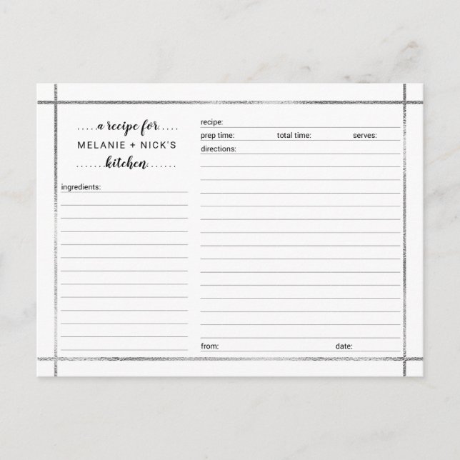 Postal Cartão de receita de chá de panela, quadro pratead (Frente)