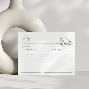 Postal Cartão de Receita de Chá de panela Verde Pumpkin B