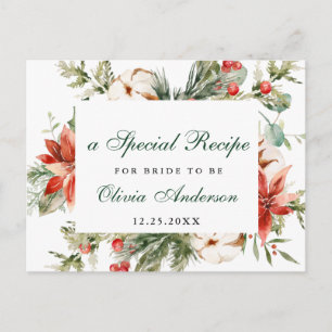 Postal Cartão de Receita de Chuveiro de Noiva Elegante Po
