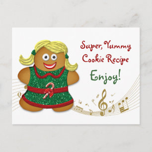 Postal Cartão de Receita de Cookie para Troca de Cookies