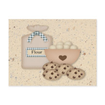 Cartão de Receita de Cookies de Baking