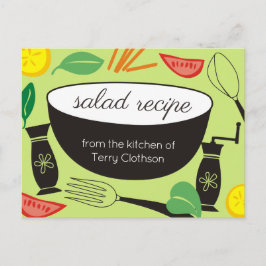 Postal Cartão de receita de cozedura personalizado de sal