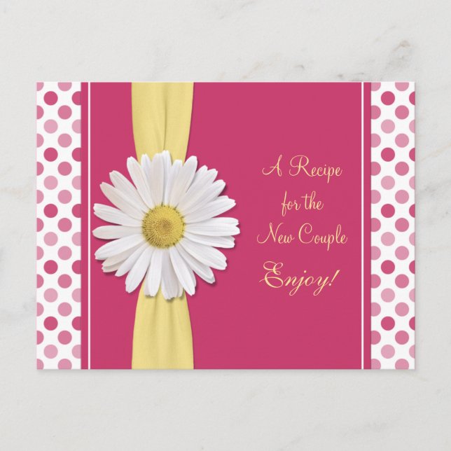 Postal Cartão de Receita de Daisy & Bolinhas para o novo  (Frente)