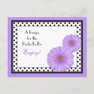 Postal Cartão de Receita de Daisy Roxo para a Noiva