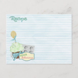 Postal cartão de receita de ferramentas de cozedura