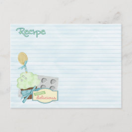 Postal cartão de receita de ferramentas de cozedura