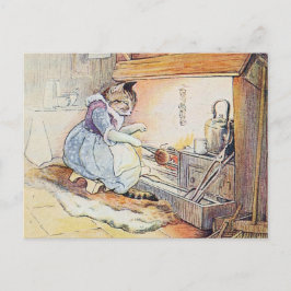 Postal Cartão de Receita de Gato Cozinhando ao Fogo