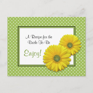 Postal Cartão de Receita de Gerbera Daisy para a Noiva